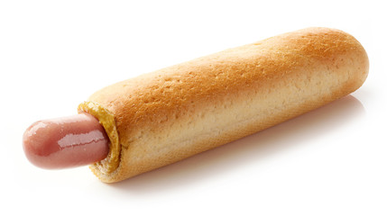 Hotdog with mustard