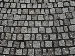 Paving stone sidewalk, pattern background.