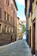 Street view of Siena, Italy