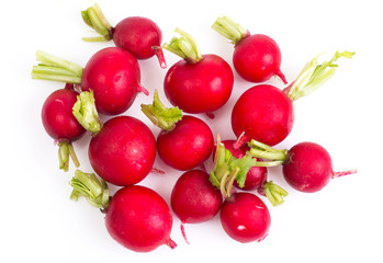 Radish round, red, fresh, whole