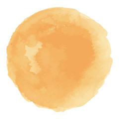 Bright Peach watercolor painted vector stain
