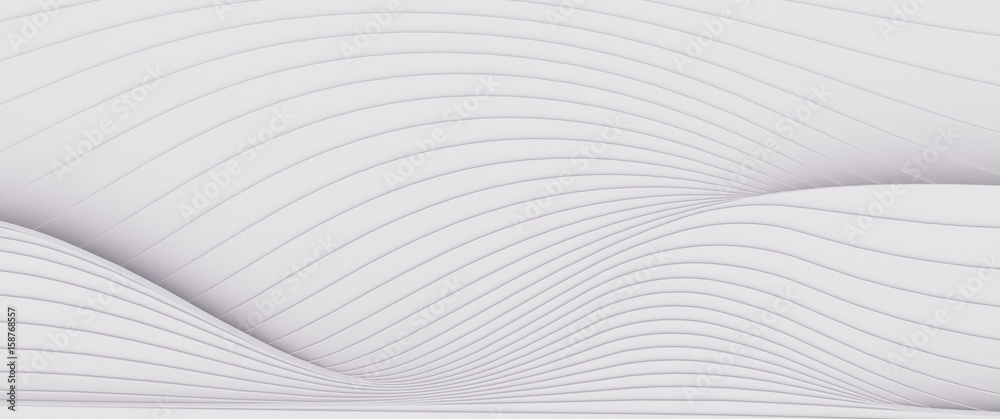 Aufkleber Wave band abstract background surface 3d rendering