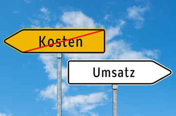 Obraz premium Umsatz statt Kosten