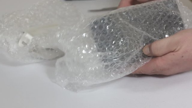 Unboxing new smartphone 