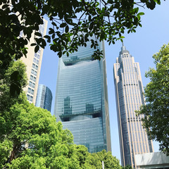 Obraz na płótnie Canvas cityscape with skyscrapers in Guangzhou city