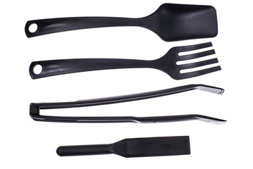 Black plastic kitchen gadgets for cooking