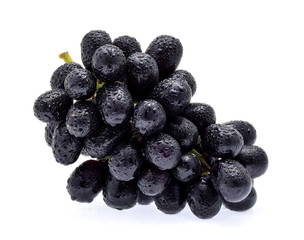 Black grapes with drop of water