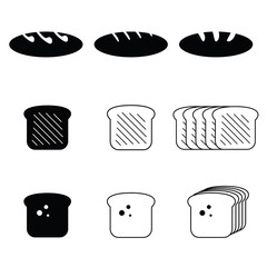 bread food fresh set illustration