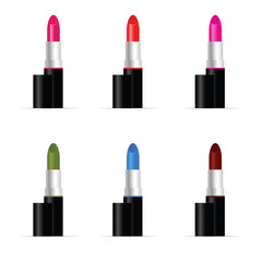 lipstic colored set for woman illustration