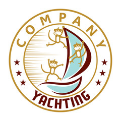 Monkey and yacht logo