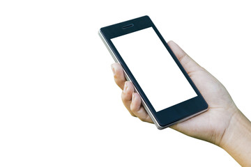 Touch screen mobile phone, in hand