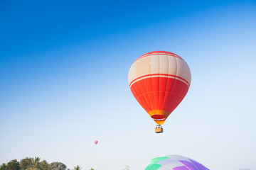 Fototapeta premium Hot air balloon on sky in Laos