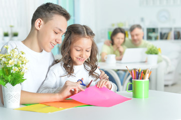 Brother and sister spending time together