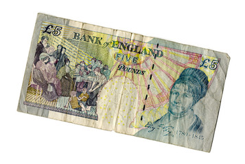 Old Five Pound Note