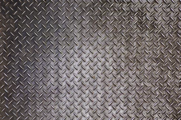 Fotobehang Grey grunge metal textured wall background © exzozis