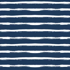 Printed roller blinds Dark blue Hand drawn  white strips on dark blue. Seamless pattern. Vector.