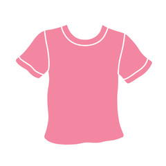 Pink t-shirt icon isolated.