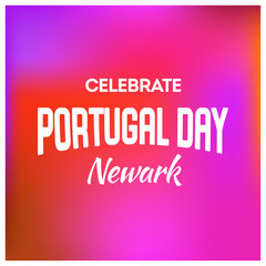Portugal Day Newark vector lettering