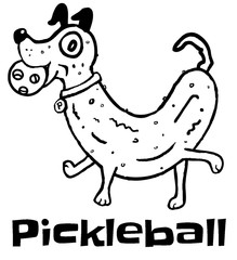 Black and White Pickleball