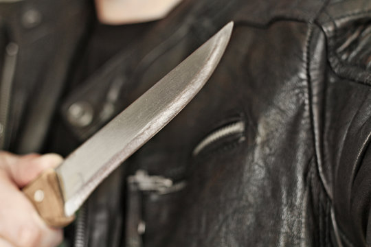 man attack with knife
