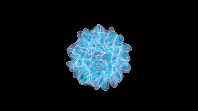 Virus rotiert - Loop 4K 3D Animation