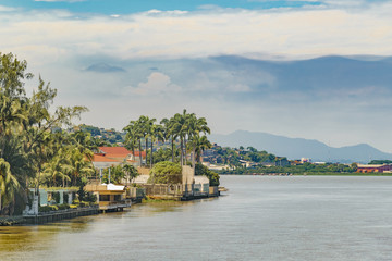 Fototapeta na wymiar Waterfront Elegant Houses, Guayaquil, Ecuador