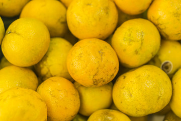 oranges fruit on market stall,with chinese new year background, in market,selective focus.