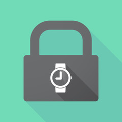 Long shadow pad with a wrist watch