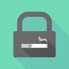 Long shadow pad with an electronic cigarette