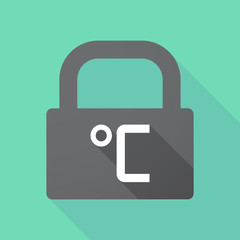 Long shadow pad with  a celsius degree sign