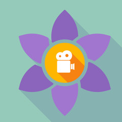 Long shadow loto with a film camera