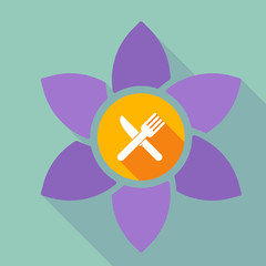 Long shadow loto with a knife and a fork