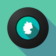 Long shadow music disc with  a map of Germany