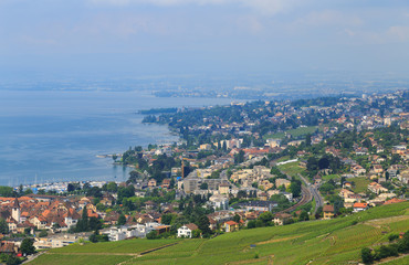 Fototapeta na wymiar View on city of Lausanne