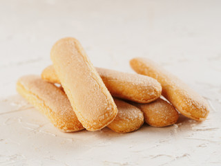 ladyfinger savoiardi biscuit cookies close up