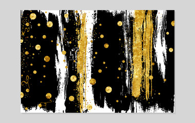 Gold Design Templates. Abstract luxury textures, grunge dirty brushes for trendy Backgrounds
