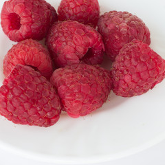 berries raspberry on a white background
