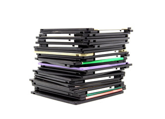 old floppy disc isolated on white background