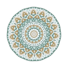 Abstract design element. Round mandala in vector. Graphic template for your design. Decorative retro ornament