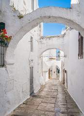 Scenic view in Ostuni, city located about 8 km from the coast, in the province of Brindisi, region...