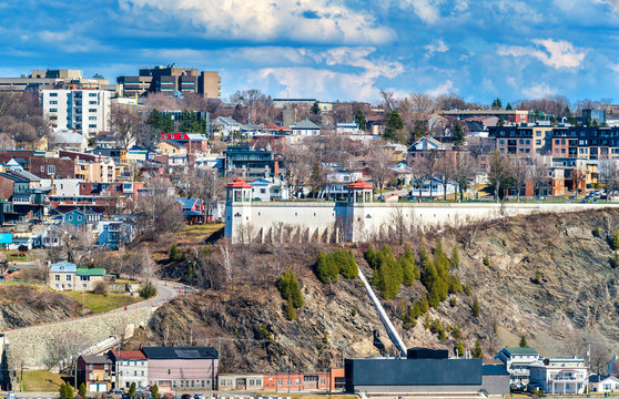 View of Levis town from Quebec City, Canada