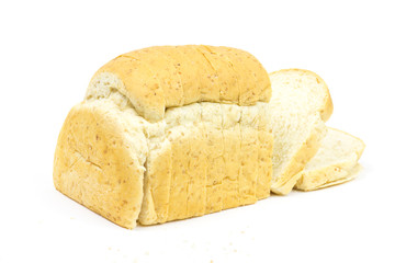sliced bread isolated on white background