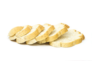 sliced bread isolated on white background