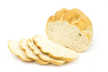 sliced bread isolated on white background