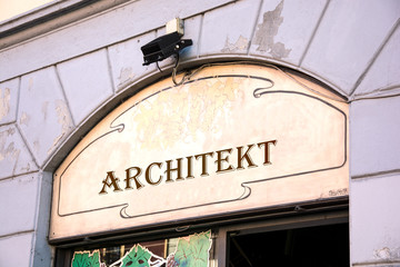 Schild 214 - Architekt