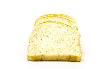sliced bread isolated on white background