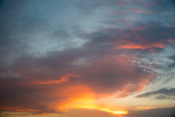 sunset sky for background