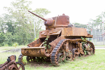Fototapeta na wymiar japanese tank in world war two