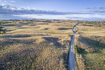 aerial view of Nebraska Sandhills