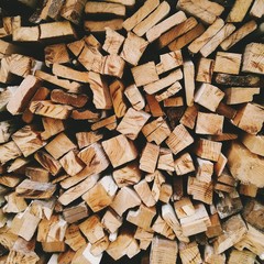 Woodpile with firewood